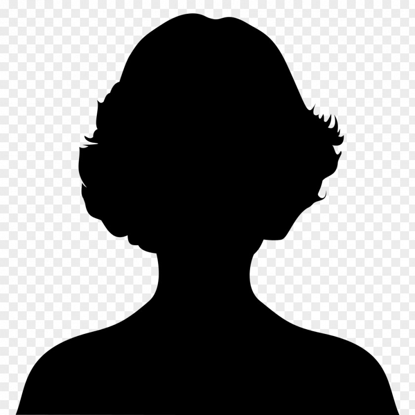 Silhouette Female Portrait Clip Art PNG