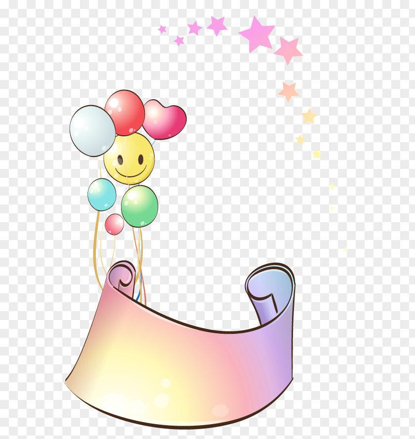 Vector Smiley Balloon Holiday Clip Art PNG