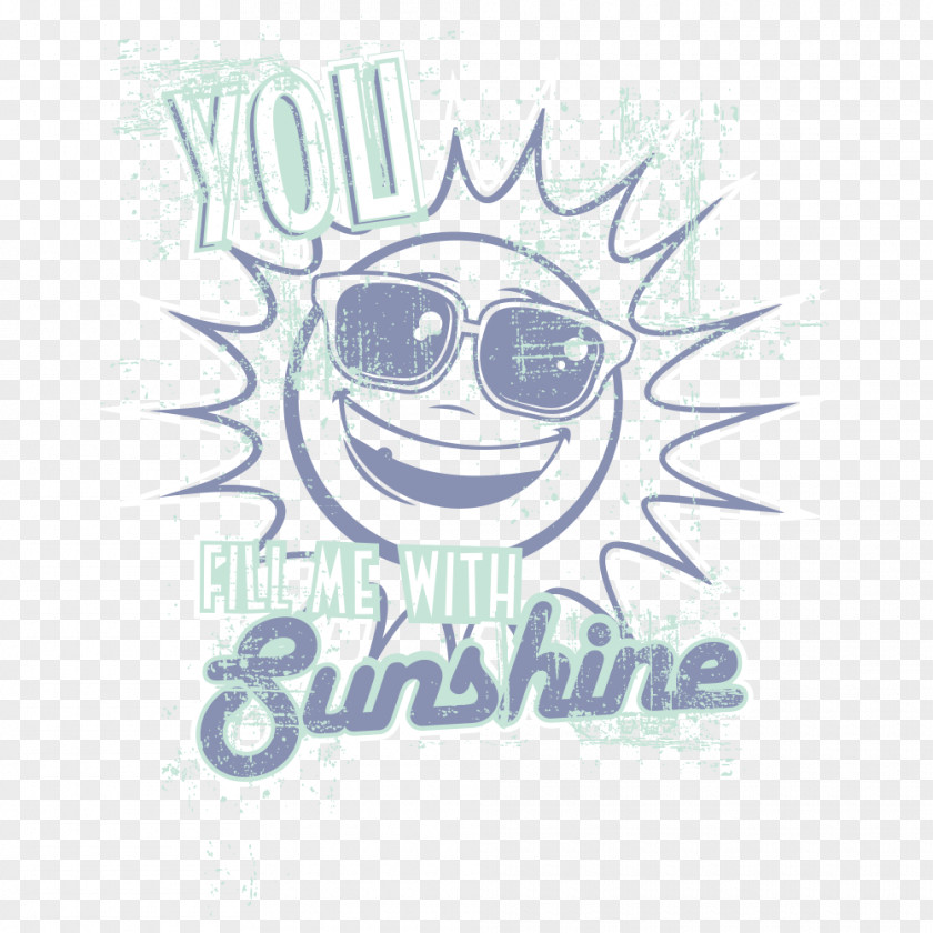 Hand-painted Sun Printing T-shirt PNG