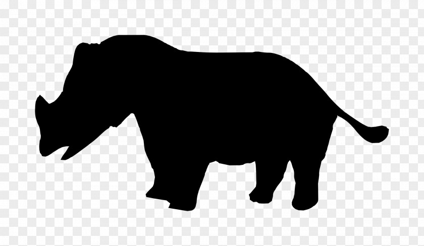 Hippo Rhinoceros Elephant Silhouette Clip Art PNG