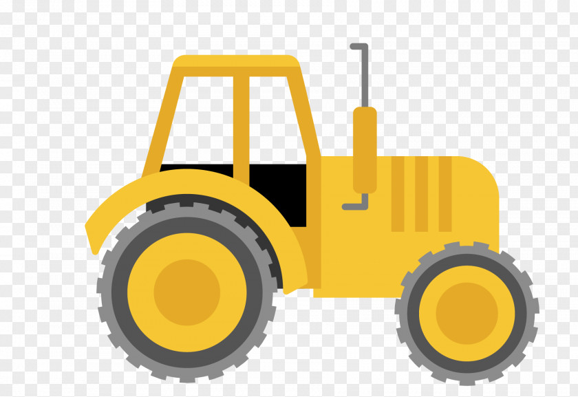 Large Tractor Vector Material Farm Agriculture Combine Harvester PNG