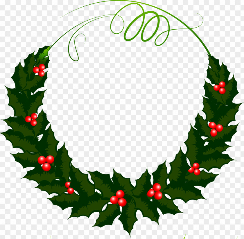 Leaf Florals Holly Wreath Photography Clip Art PNG
