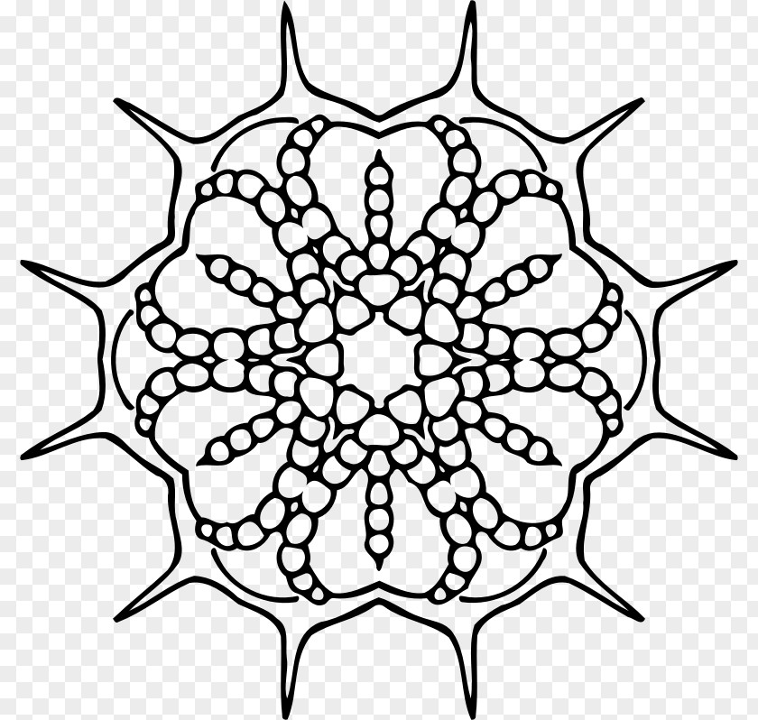 Abstract Pattern Floral Design Line Art White Monochrome PNG