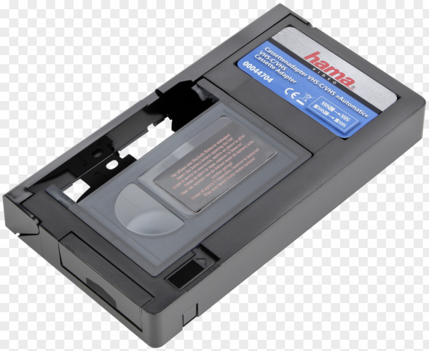 Audio Cassette VHS-C Adapter Compact Tape Adaptor PNG