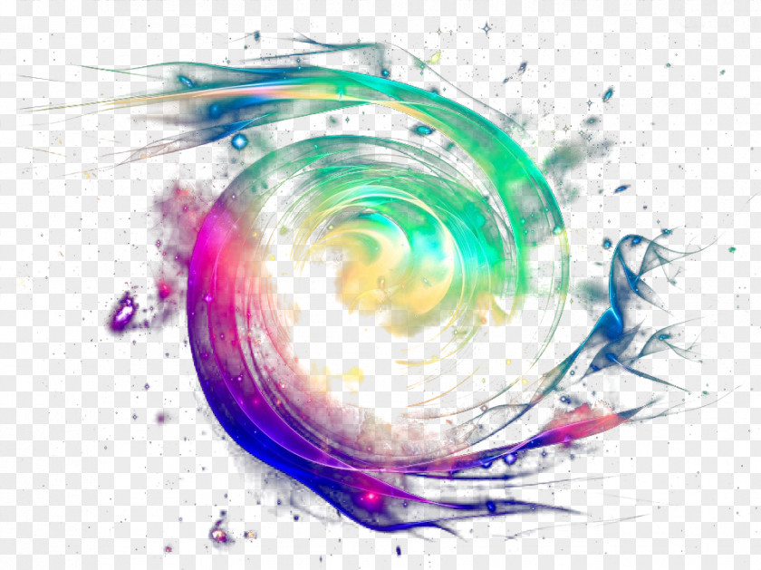 Colorful Luminous Whirlpool Graphic Design Wallpaper PNG