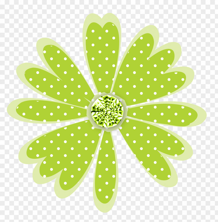 Lime Frame Border Flowers Clip Art PNG