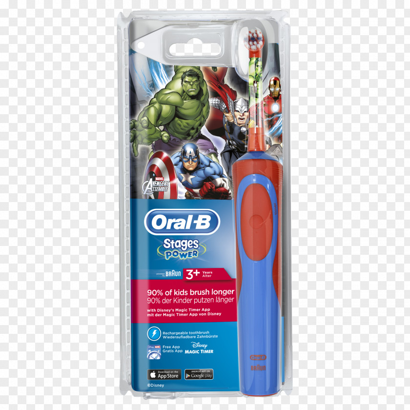Toothbrush Oral-B Stages Power Kids Rechargeable Electric Pro-Health Stage 3 PNG