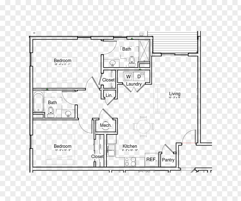 Bark Ribbon Bonterra Apartments Floor Plan Fort Wayne Design PNG