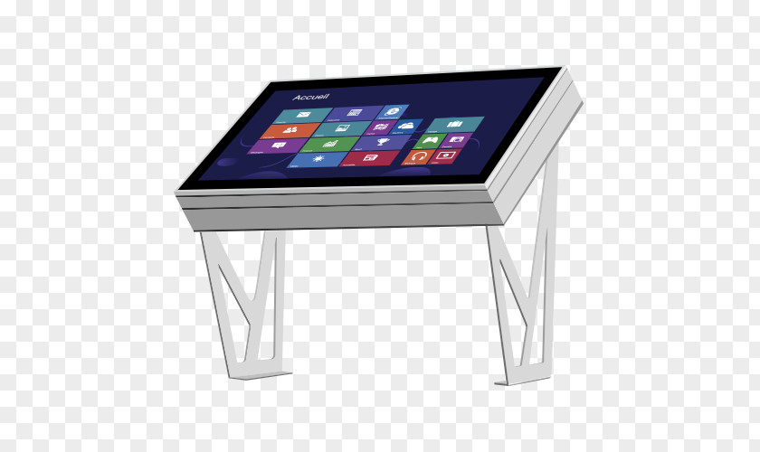 Outdoor Billboard Display Device Touchscreen Interactive Kiosks Table Borne PNG