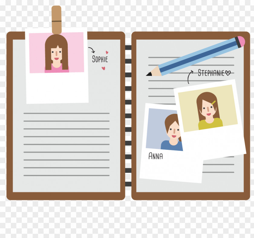 Vector Notebook-page Picture Recording Paper Yearbook PNG