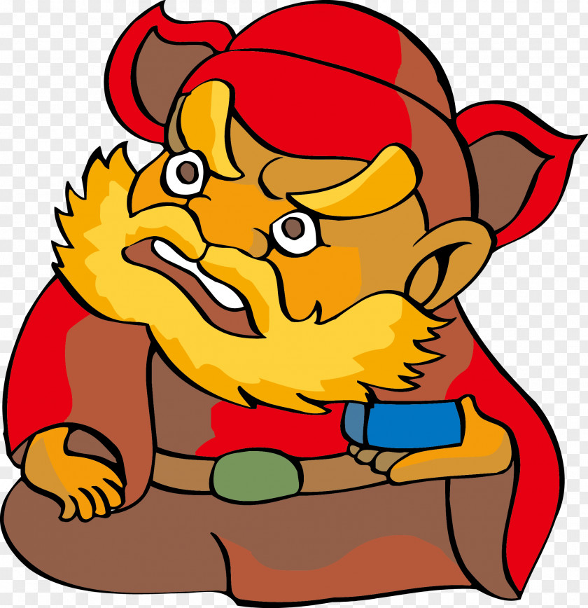 Lion Grandpa Cartoon Clip Art PNG