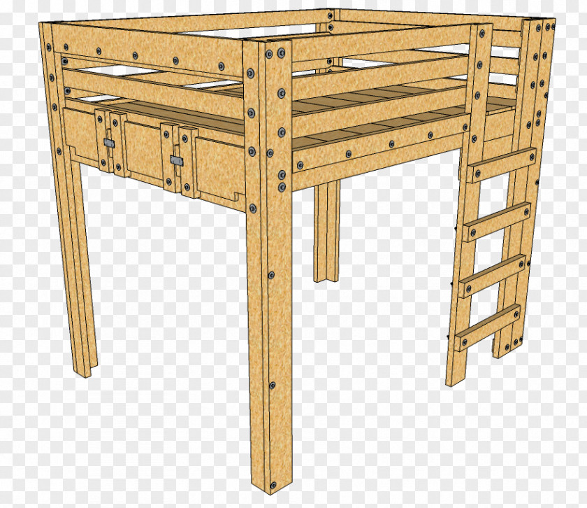 Table Bunk Bed Bedroom Frame PNG