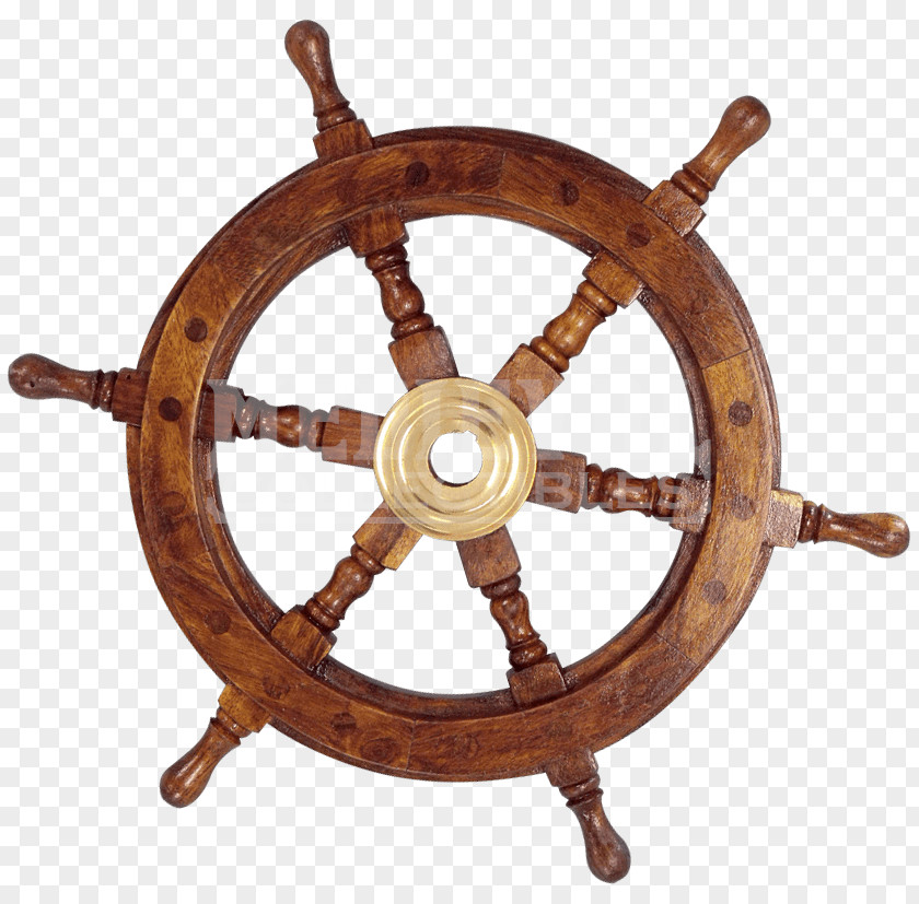 Wooden Boat Ship's Wheel Maritime Transport PNG