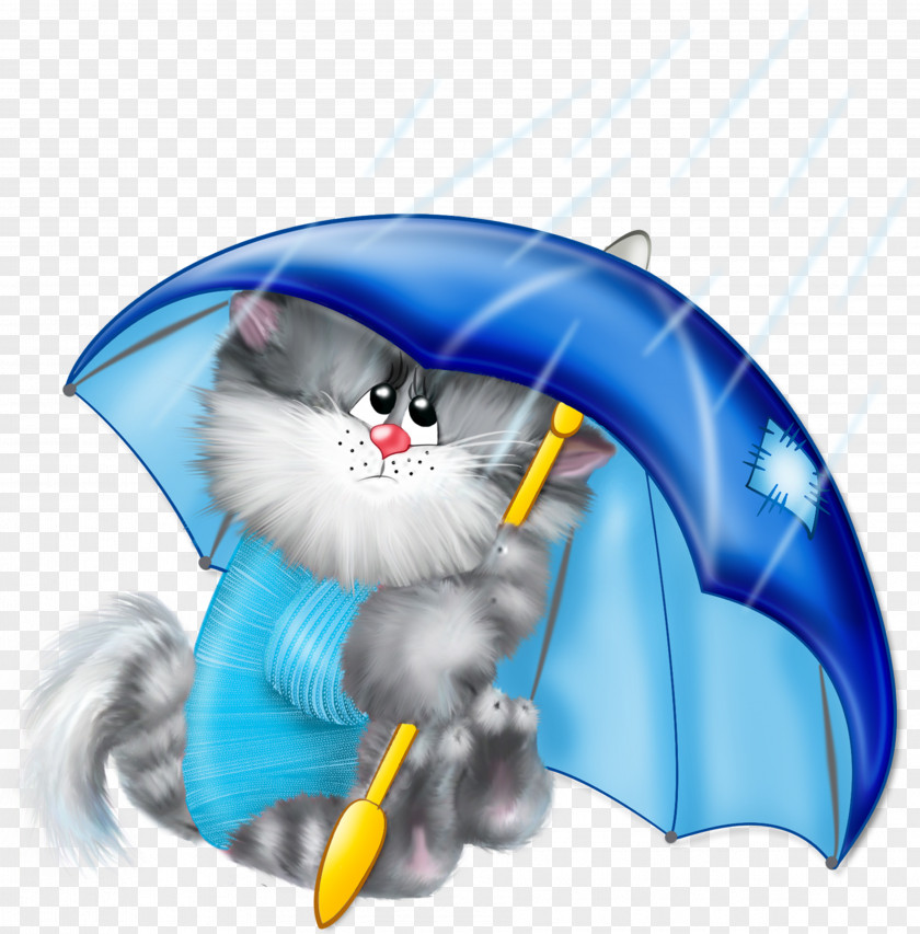 Cat Kitten Umbrella Clip Art PNG