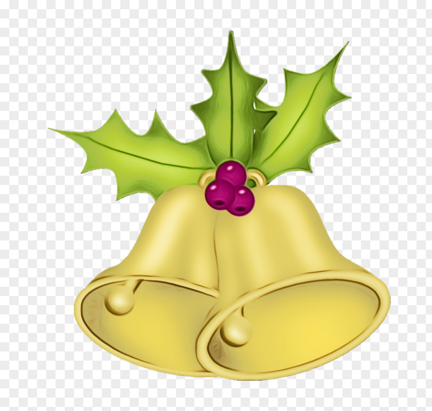 Christmas Tree Bell Watercolor PNG