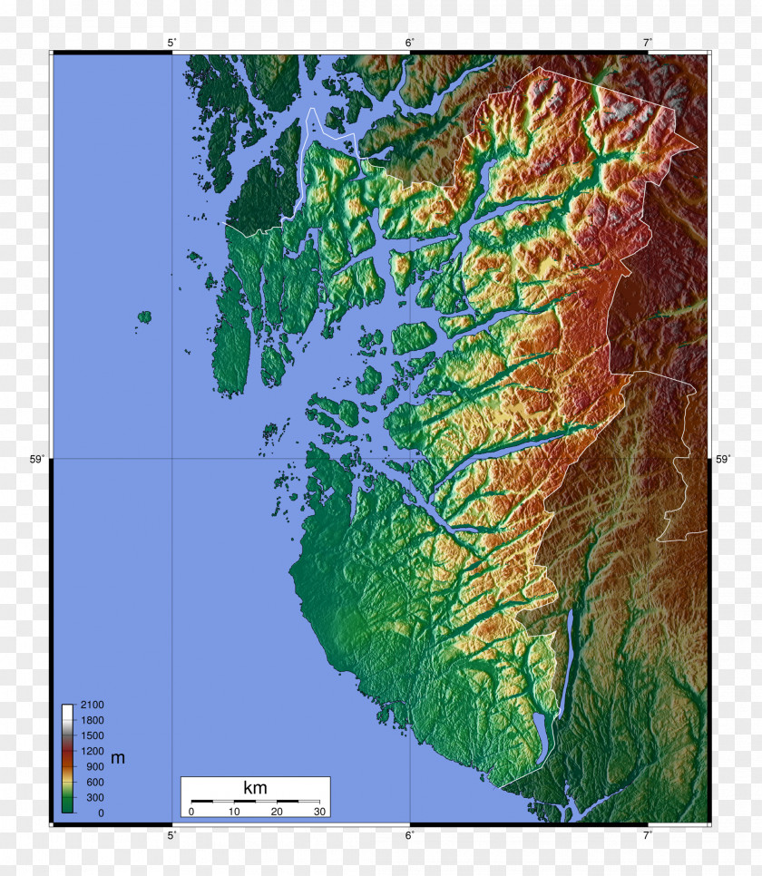 Topo Rogaland Hordaland Western Norway Telemark County PNG