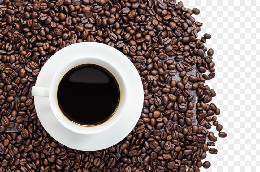 Coffee Beans Espresso Cappuccino Cafe Milk PNG