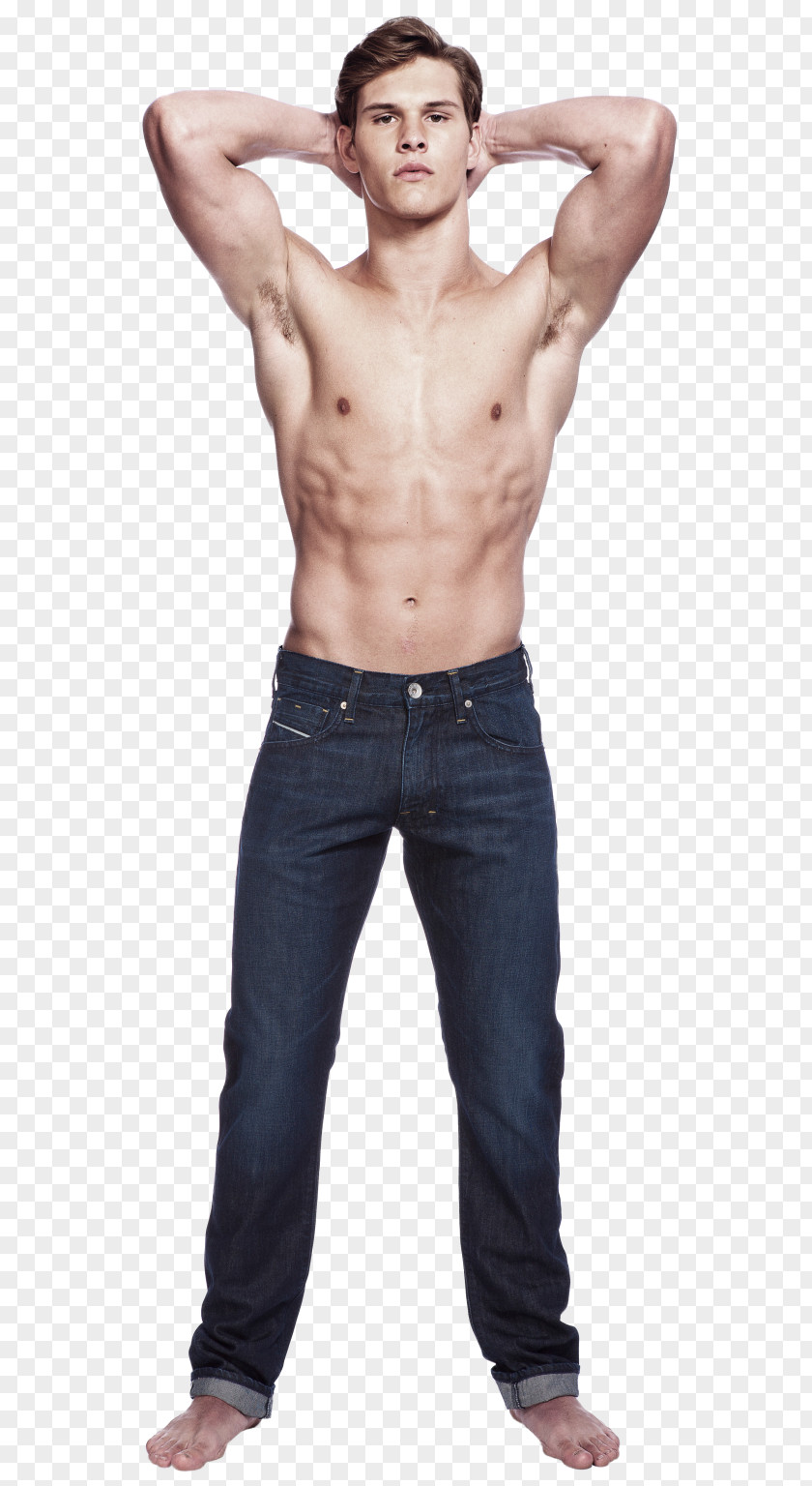 Jeans Barechestedness Denim Body Man Hip PNG