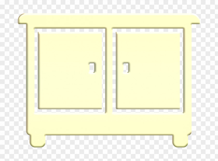 Nightstand Rectangle Bedroom Icon Drawers Furniture PNG