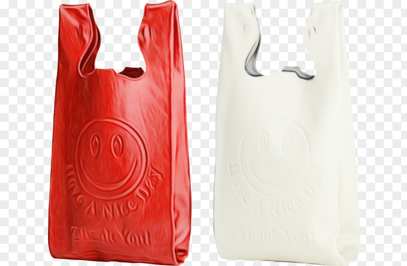 Packaging And Labeling Red Shopping Bag PNG
