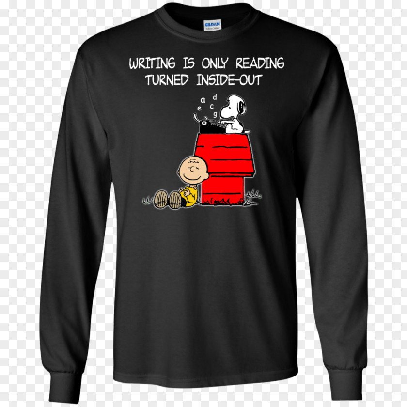 Snoopy Writing T-shirt Hoodie Sleeve Clothing PNG
