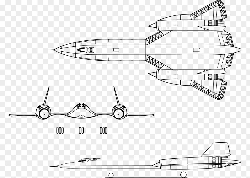 Technical Pattern Lockheed SR-71 Blackbird A-12 U-2 Reconnaissance Aircraft PNG