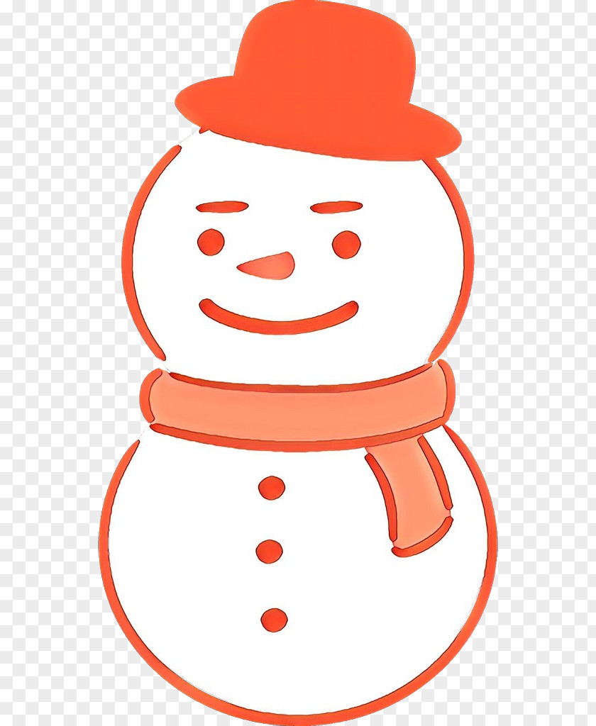Smile Snowman Orange PNG