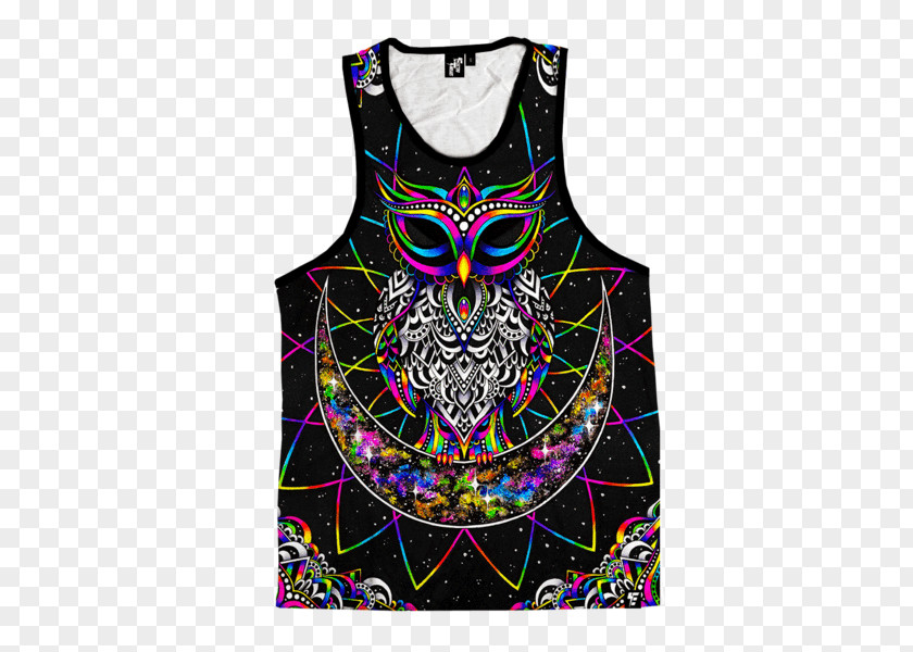 Festival Clothing Owl T-shirt Sleeveless Shirt Electro Threads PNG