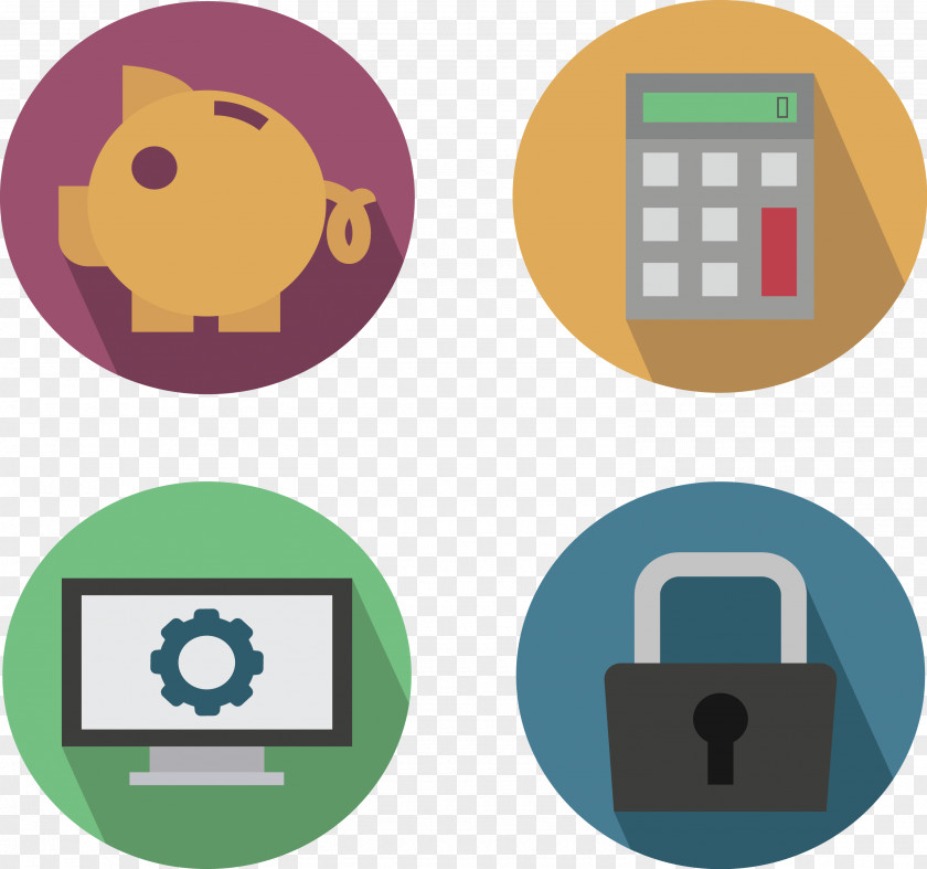 Piggy Bank Monitor Lock. Business Download Icon PNG
