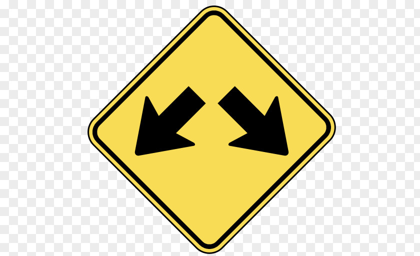 Road Sign Traffic Arrow Warning Manual On Uniform Control Devices PNG