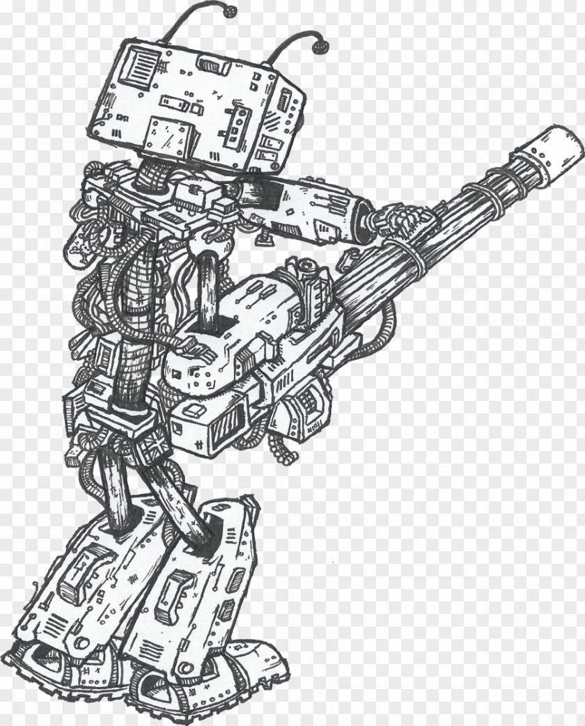 Robot Line Art Drawing Robotics PNG