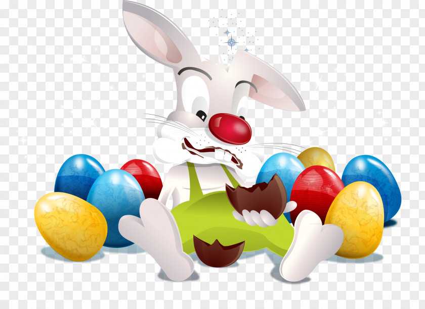 Vector Easter Illustration Bunny Egg Rabbit PNG