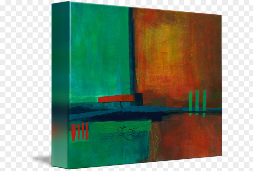 Abstract Landscape Modern Art Acrylic Paint Still Life Photography PNG