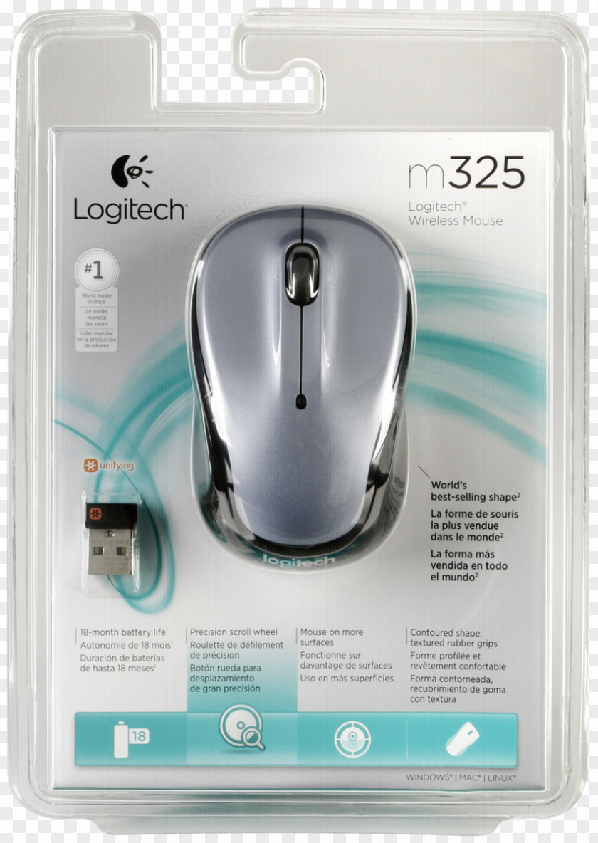 Computer Mouse Logitech M325 Wireless Optical PNG