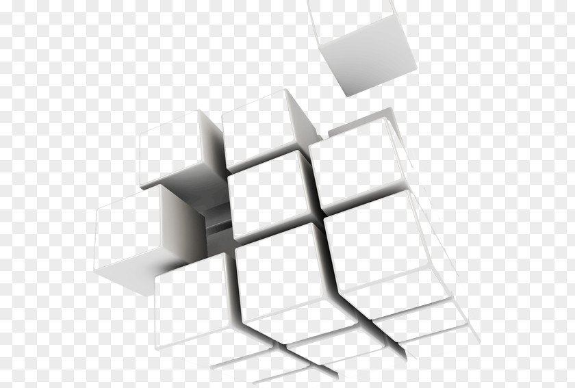 White Cube Pieces Rubiks PNG