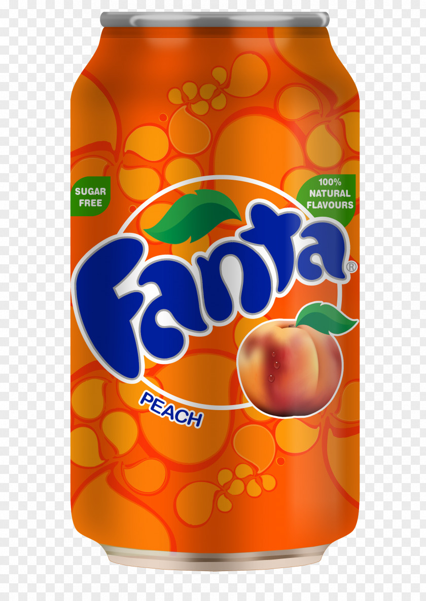 Can Fanta Orange Drink Soft Fizzy Drinks PNG