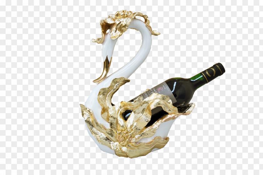 Swan Wine Rack Red Glass Alcoholic Drink PNG
