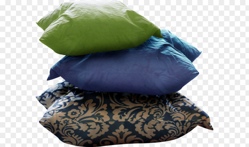 Blue Pillow Throw Cushion Bed PNG
