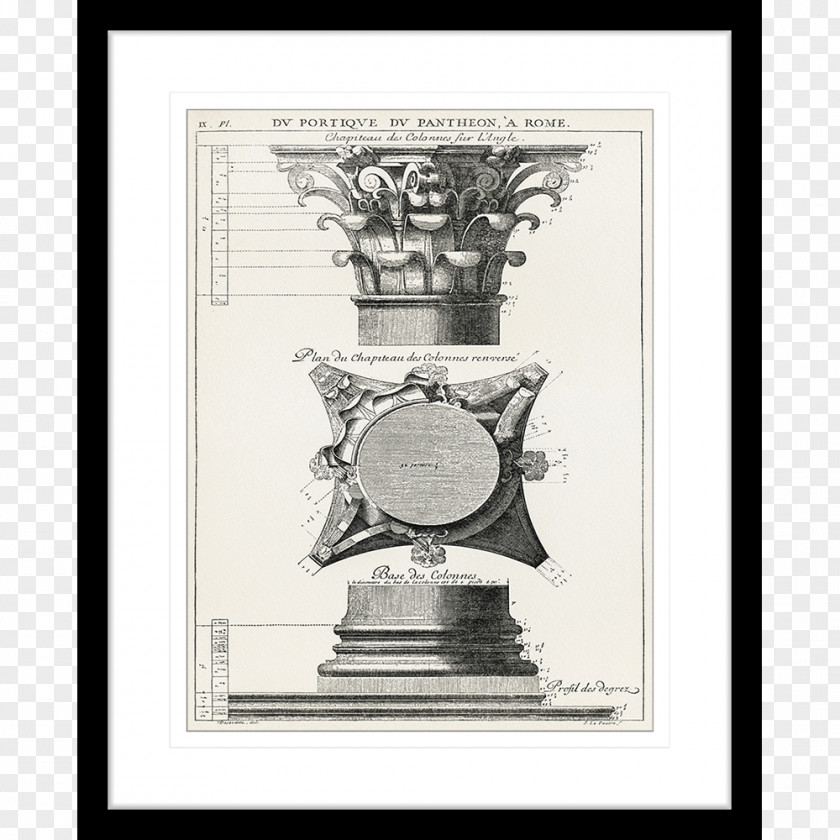 Pantheon Fontana Del Colosseum Column Drawing PNG