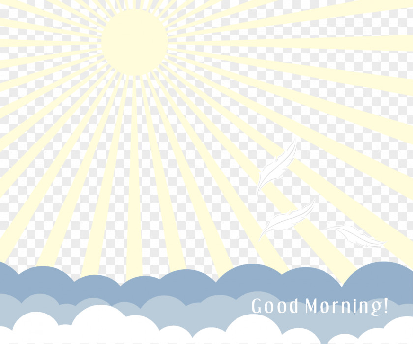 Vector Illustration Sunrise Scene Daytime PNG