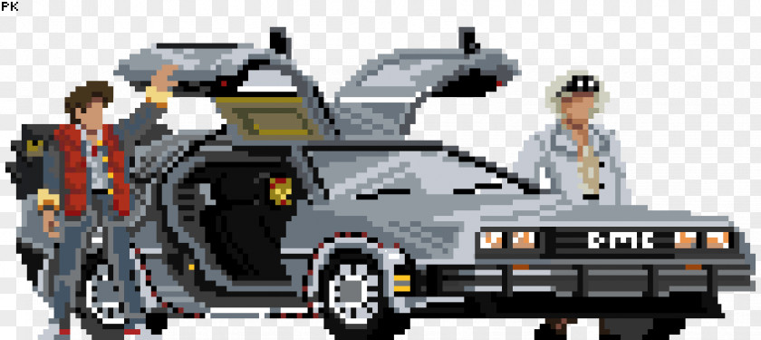 Deadpool Pixel Art Marty McFly Back To The Future Dr. Emmett Brown PNG