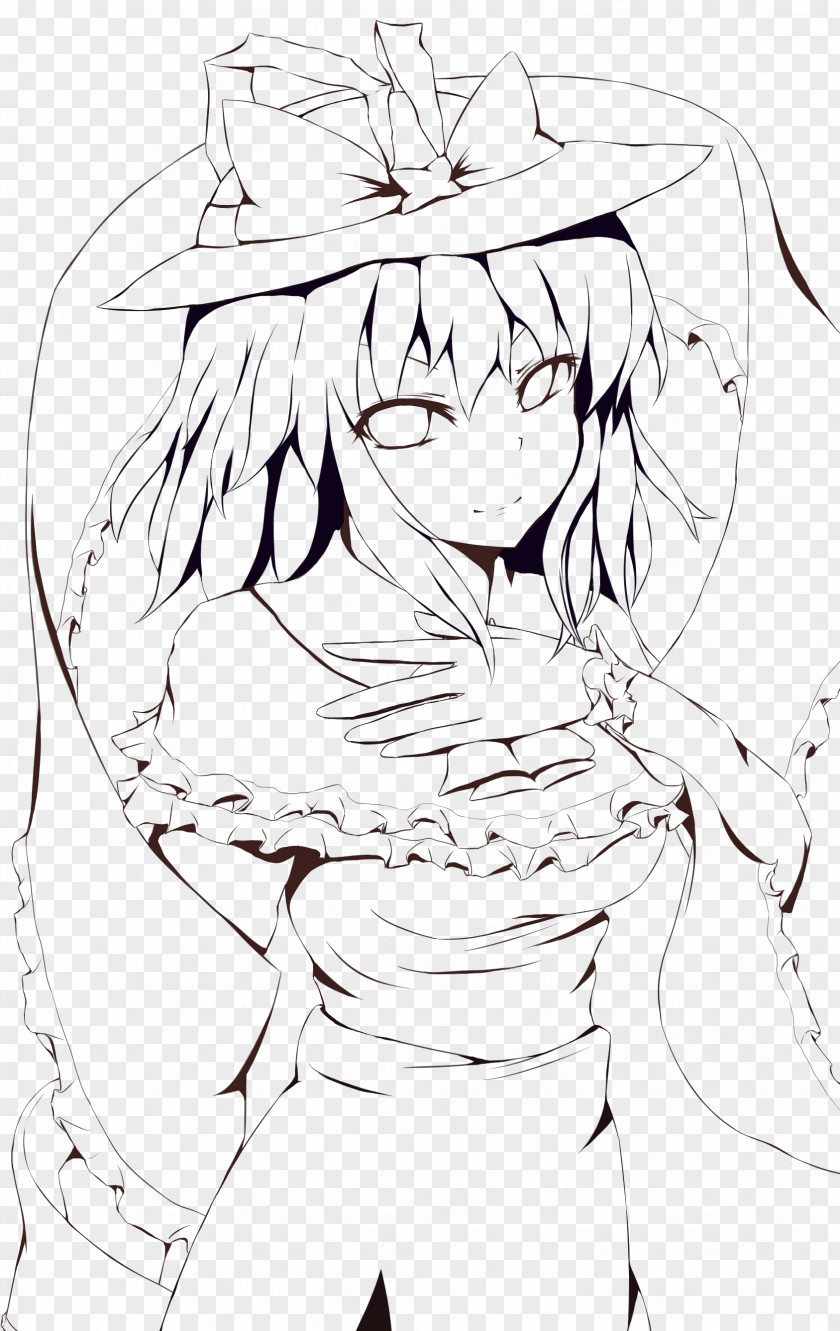 Touhou Line Art /m/02csf Drawing Cartoon Clothing PNG