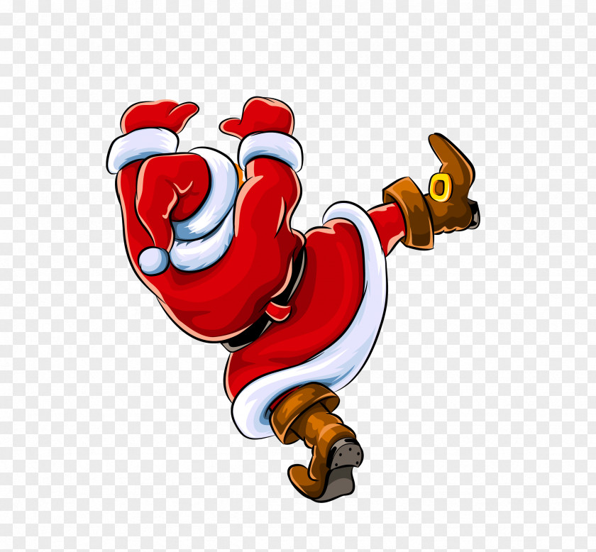 Climbing Santa Creatives Claus Christmas Illustration PNG