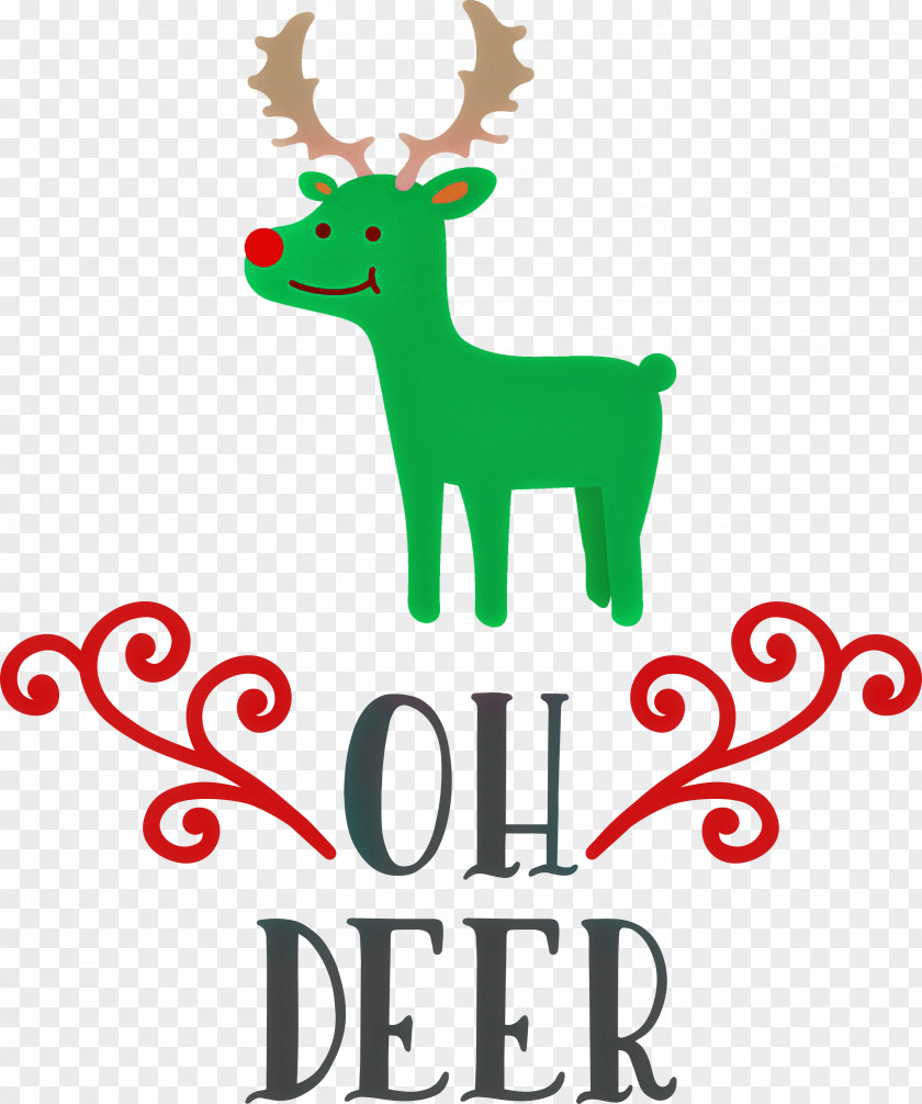 OH Deer Rudolph Christmas PNG