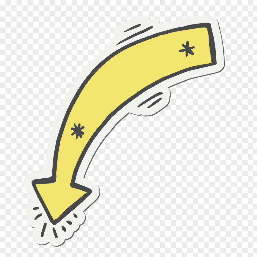 Vector Straight Down Arrow Yellow Euclidean PNG