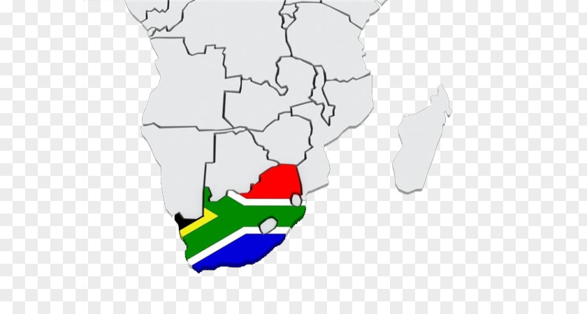3D South Africa Map PNG