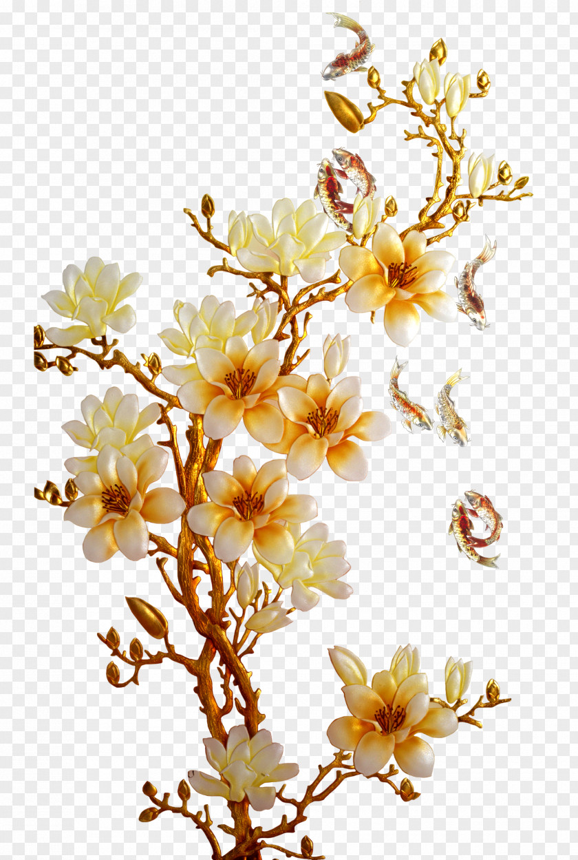 Golden Flower PNG