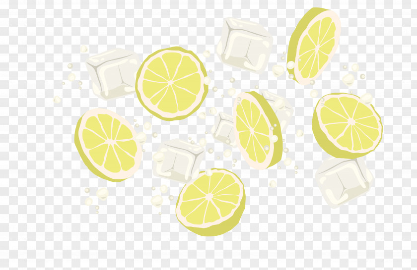 Vector Yellow Ice Lemon Element Lemon-lime Drink Agriculture PNG