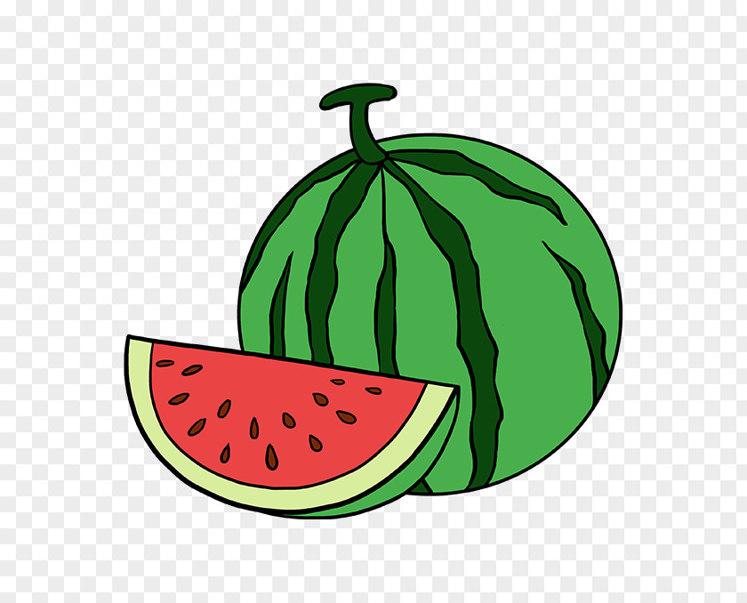 Watermelon Drawing Dibujo Basic Image Tutorial PNG