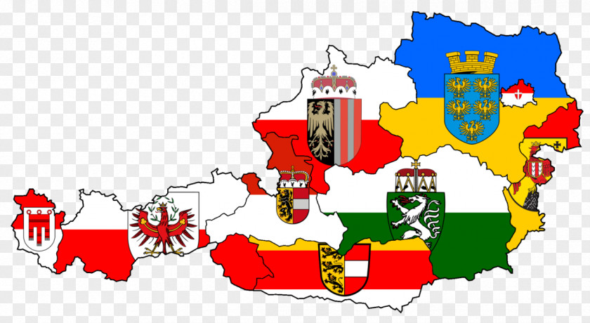 Austria-Hungary Flag Cliparts Flags And Coats Of Arms The Austrian States Austria Map PNG